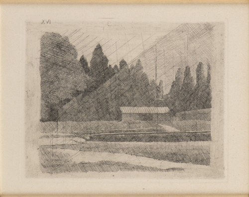 Campo di tennis ai giardini Margherita a Bologna, 1923 r., Giorgio Morandi