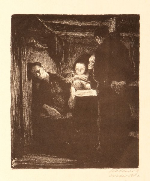 Tod z serii Ein Weberaufstand, 1893/97, Käthe Kollwitz