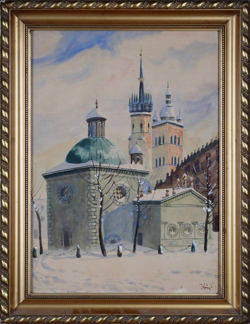 Widok na kościół Św. Wojciecha w Krakowie, Mieczysław Tobiasz
