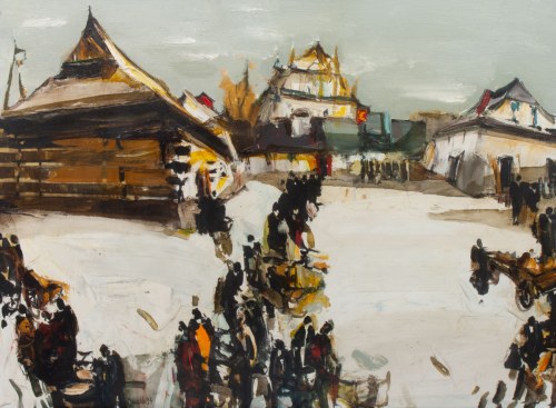 Mały Rynek w Kazimierzu Dolnym, 1993 r., Janusz Oskar Knorowski