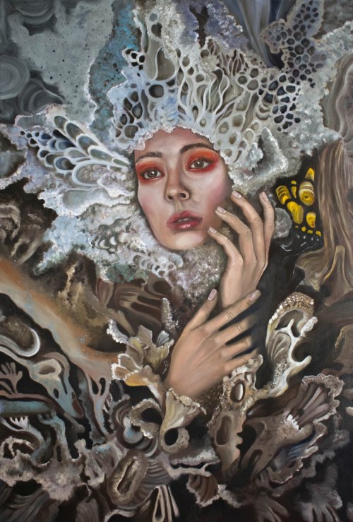 Portret z rafą koralową, 2024, Sylwia Walkowicz-Nowak