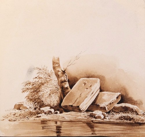 Płyty kamienne nad wodą, James Duffield Harding