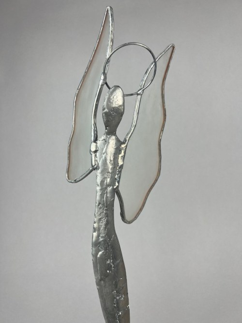 Anioł srebrny, 46cm, Dariusz Drzymała