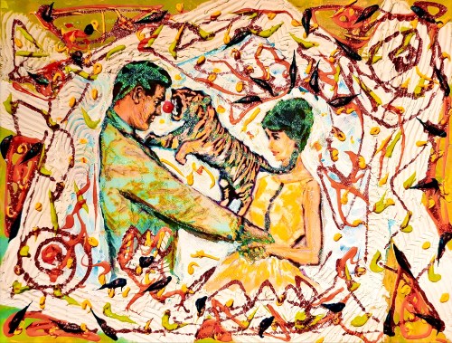 "Tygrys przekazuje owoc miłości. Z cyklu Miłość, Śmierć i Nadzieja 2013, Krzysztof Skarbek