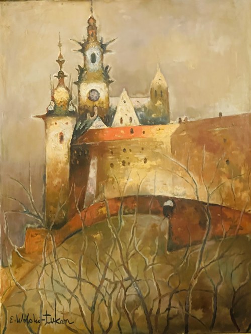 Pejzaż fantastyczny z zamkiem (Wawel), Eugeniusz Tukan-Wolski