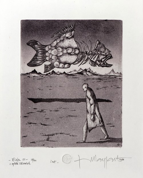 Wizja XV z cyklu „Człowiek”, 1988, Jerzy Waygart