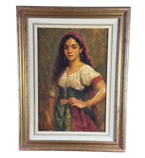 portret kobiety, NIEZNANY PODPIS