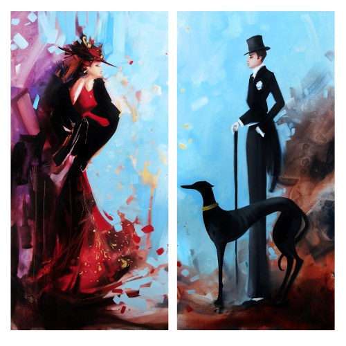 Eleonora & Jakub (dyptyk), 2019, Karina Jaźwińska