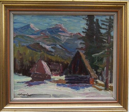 Szałasy w górach-Zakopane wiosną,1937, Tadeusz Kurek
