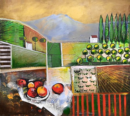 Śniadanie z Cézanne’em w Toskanii, 2025, Laura Lis