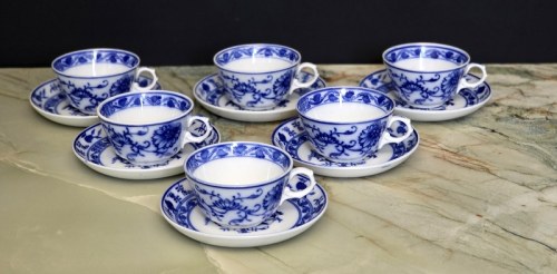 Komplet kawowy - wzór cebulowy - XIX wiek, Villeroy & Boch