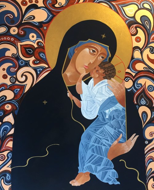 Ikona. Madonna z Dzieciątkiem, 2026, Aleksandra Rusakova