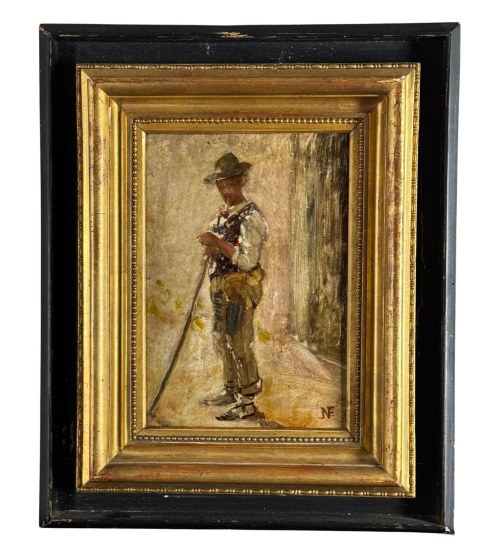Portret młodej osoby z fajką - Francesco Netti, Francesco Netti