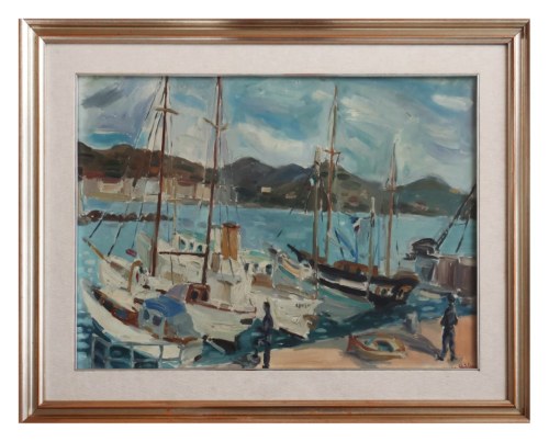 1921 - 1961), Pejzaż portowy, Alda Ghisleni