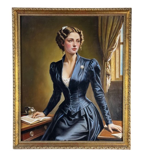 Portret eleganckiej kobiety, Scuola Italiana