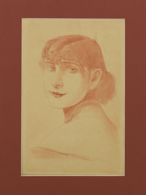 Portret kobiety w perłach, Wilhelm Wilk-Ossecki