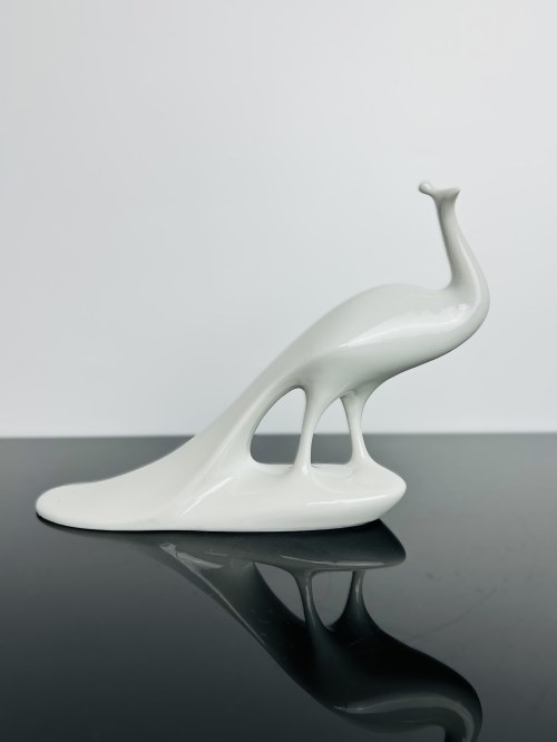 Porcelanowa figurka "Paw" Royal Dux - Projekt Jaroslava Ježka - Lata 60-70, Czechosłowacja, Jaroslav Ježek
