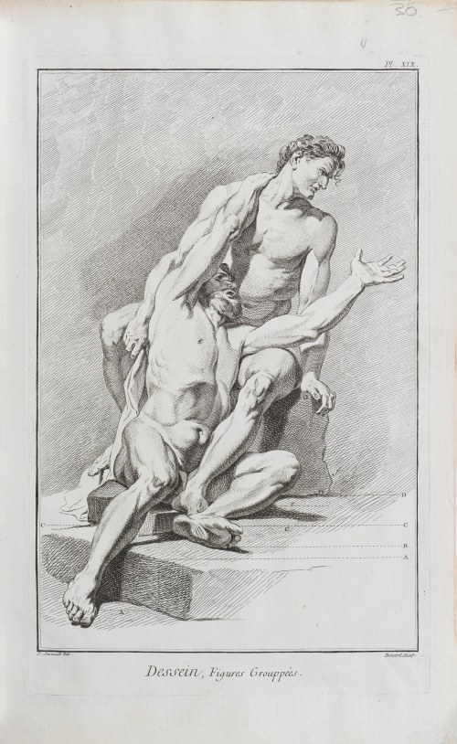 Rysunek - grupa figuralna, z Encyklopedii Diderota, Paryż/Francja, ok. 1763 r., Jacques Renaud Benard