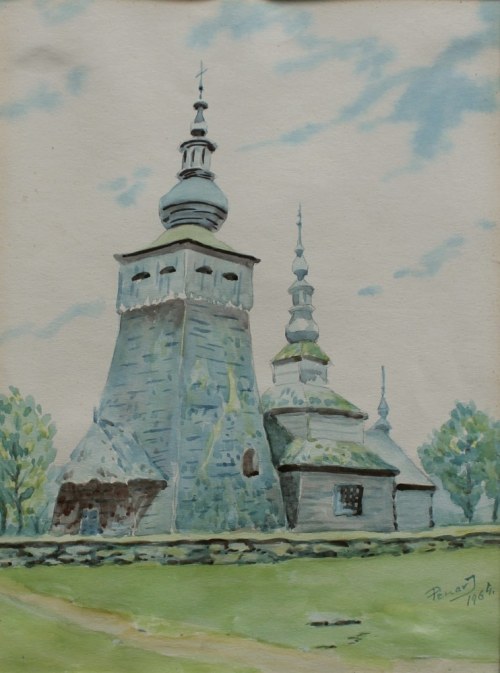 Cerkiew na Łemkowszczyźnie, 1964, Józef Penar