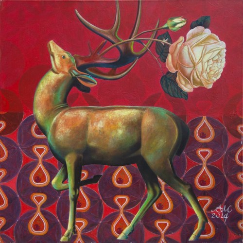 Jeleń i róża, 2014, Anna Malinowska