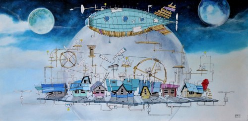 Blue Zeppelin z cyklu "Nie tak odległe", 2019, Dariusz Różyc