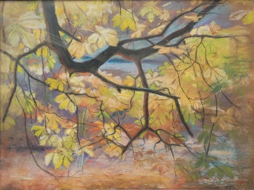 Józef (1890-1974) - Gałąź kasztanowca jesienią. (1920?), Zając