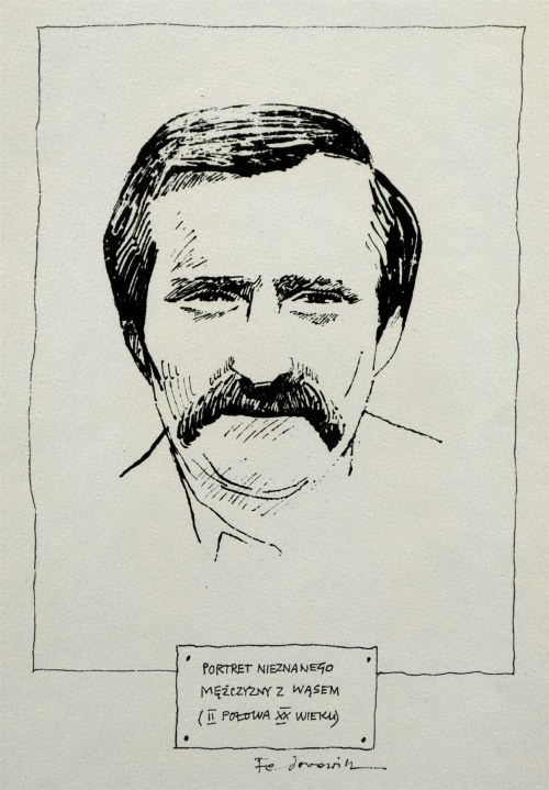 Portret nieznanego mężczyzny z wąsem (II połowa XX wieku), Jacek Fedorowicz