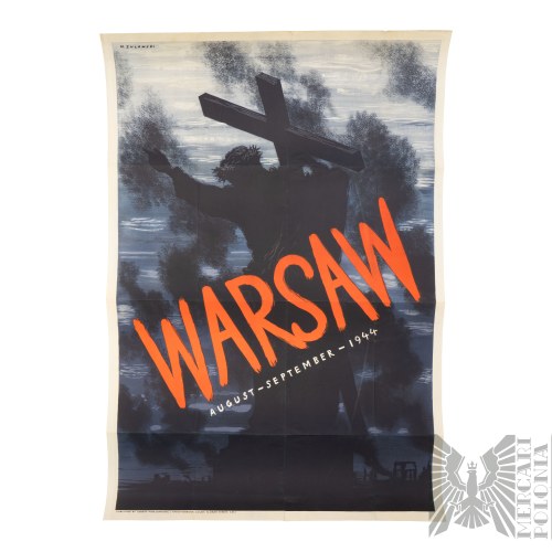 PSZnZ Plakat Propagandowy “Warsaw August-September-1944” - Powstanie Warszawskie, Chrystus, Marek Żuławski
