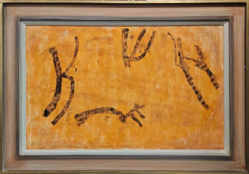 Orange and black, 1961, Piotr Potworowski