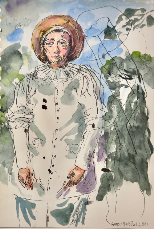 Gilles, według J. A. Watteau, 2022, Michał Slezkin