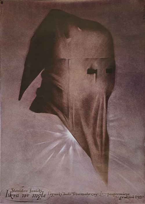 Plakat teatralny Iskra we mgle, 1980, Ludwik Żelaźniewicz