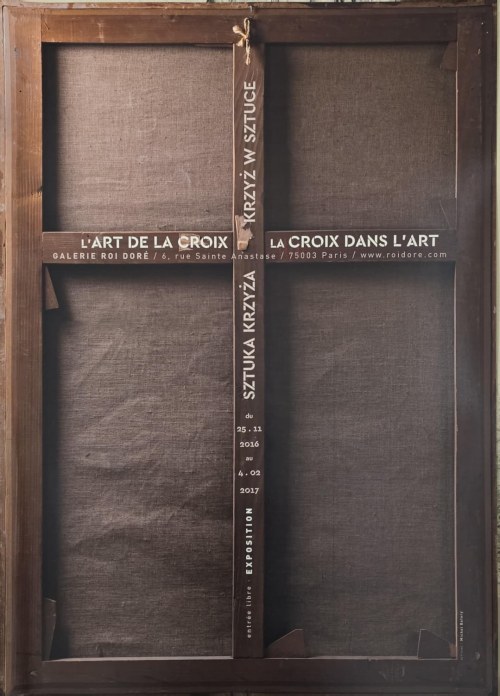 Plakat z wystawy Sztuka krzyża. Krzyż w sztuce, Galeria Roi Dore, Paryż, 2016-2017, Michał Batory