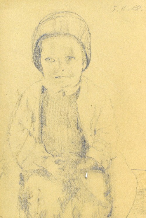 Portret siedzącego dziecka, 1908, Emilia Knausówna