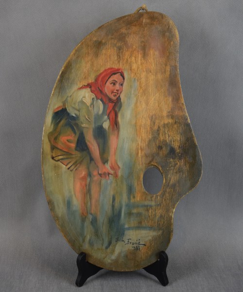 "Chłopka" na palecie malarskiej, 1937 r., Feliks Franicz