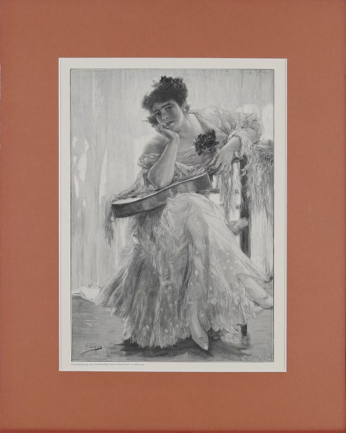 Hiszpańska gitarzystka, XIX w., Jose Villegas Cordero