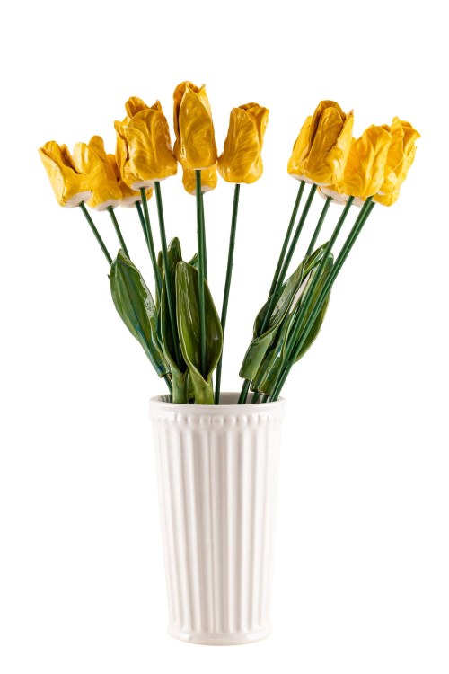 Bukiet tulipanów ceramicznych żółtych, 2026, Beata Szustkiewicz
