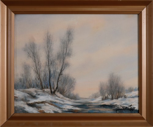 Pejzaż zimowy, 1986, Engelbert Bytomski