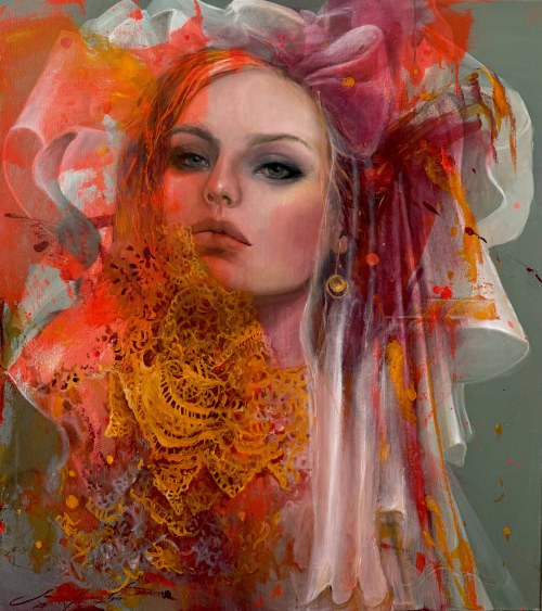 Karminowy portret, 2025, Joanna Heier-Nyiro