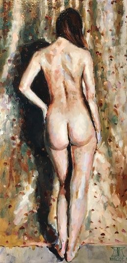 Akt w kwietnej draperii, Krzysztof Kargol