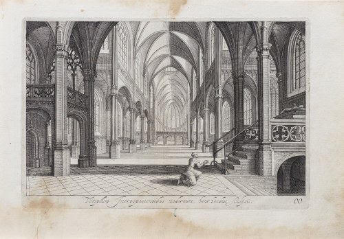 Hendrik Hondius (1573-1650), Świątynia, wyd. Haga, ok. 1606-1620 r., Hans Vredeman de Vries