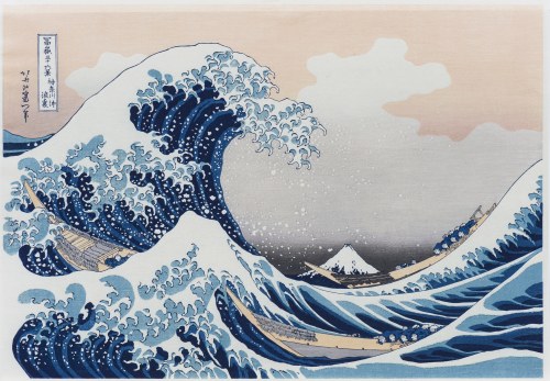 Wielka fala (Widok przez fale u wybrzeży Kanagawy), Tokio/Japonia, okres Showa, po 1970 r., Katsushika Hokusai