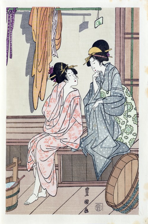 W łaźni, cz.3, wyd. Yamada Shoin, Tokio/Japonia, okres Showa, ok. 1960 r., Utagawa Toyokuni