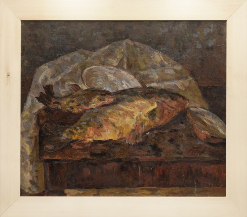 Martwa natura z rybami, 1945, Eugeniusz Pisarek