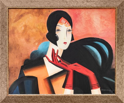 bez tytułu (Czerwone rękawiczki), 2005, Danuta Dąbrowska-Siemaszkiewicz