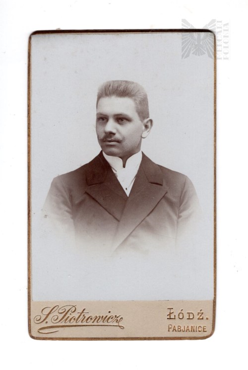 Łódź - Fotografia Portretowa Mężczyzny; Fotograf Stanisław Piotrowicz, XIX