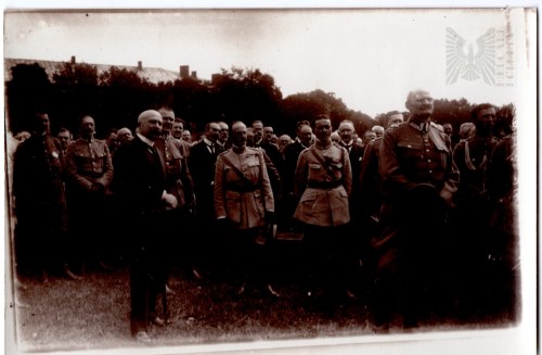 1920 r. (?), Lwów (Lemberg/Leopolis) - Fotografia Uroczystości Wojskowych, Oficerowie Polscy i Francuscy - Późniejsza Odbitka (Lata 80. XX w.) Z Kliszy Przechowywanych w Archiwum we Lwowie, II RP