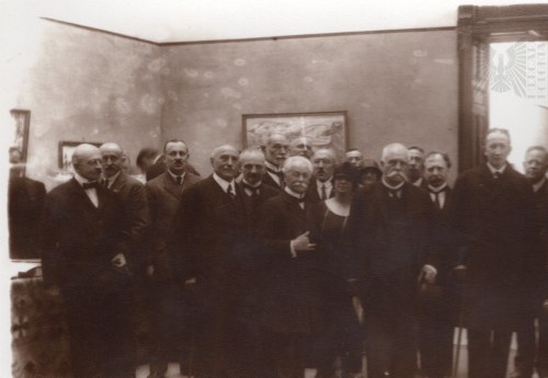 Lwów (Lemberg/Leopolis) - Fotografia z Otwarcia Wystawy Książki Polskiej we Lwowie; Paweł Garapich, Gen. Mieczysław Linde, Józef Neuman - Późniejsza Odbitka (Lata 80. XX w.) Z Kliszy Przechowywanych w Archiwum we Lwowie, II RP