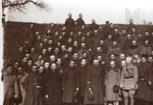 1919r. Lwów (Lemberg/Leopolis) - Fotografia Grupowa Polskich Żołnierzy; w Centrum Gen. Stanisław Szeptycki - Późniejsza Odbitka (Lata 80. XX w.) Z Kliszy Przechowywanych w Archiwum we Lwowie, II RP