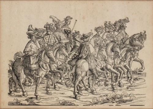 Rycerze w kapeluszach z piórami, Hans Burgkmair il Vecchio