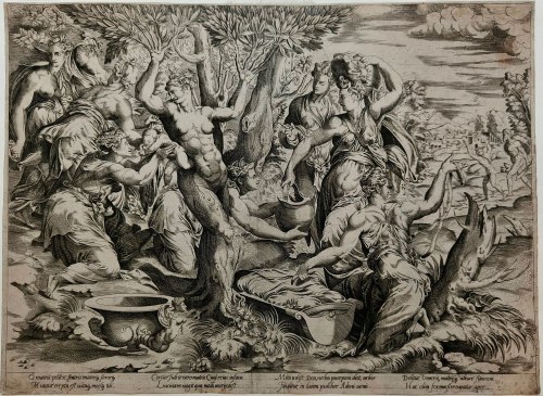 Narodziny Adonisa, według Francesco Salviatiego, 1544 r., Enea Vico